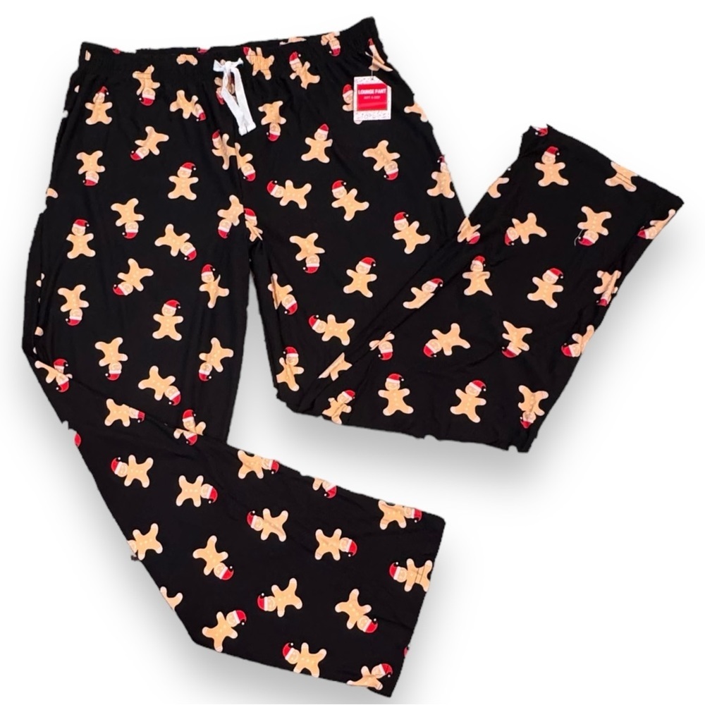 Gingerbread Lounge Pants Size XL Unisex Black